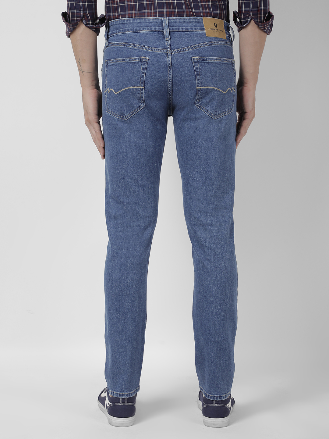 Numero Uno Men Solid Blue Jeans
